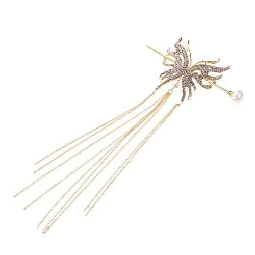 CRILSTYLEO Schmetterling Quaste Haarnadel Elegante Haar Dutt Stick Farbe Haar-accessoire Für Mädchen von CRILSTYLEO