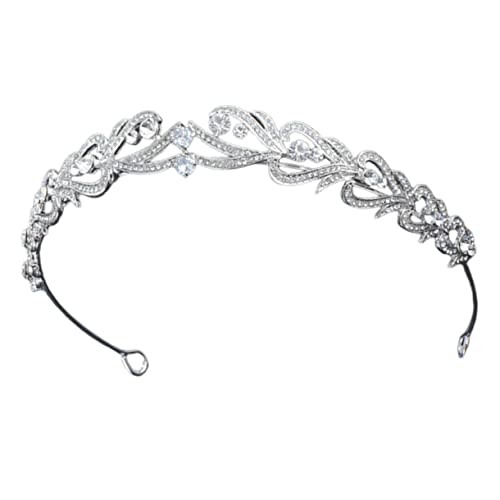 CRILSTYLEO Tiara Aus Legierung Mit Strasssteinen Eleganter Hochzeitskopfschmuck Dekorativer Brautschmuck Für Hochzeiten von CRILSTYLEO