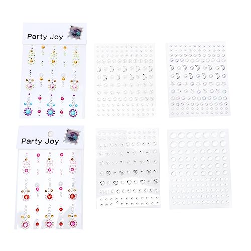 CRILSTYLEO Strass-gesichtsaufkleber 6 Blätter Stirnpaste Augenbrauenaufkleber Maskenball Party Deko Aufkleber CRILSTYLEO Strass-gesichtsaufkleber 6 Blätter Stirnpaste Augenbrauenaufkleber Maskenball Party Deko Aufkleber von CRILSTYLEO