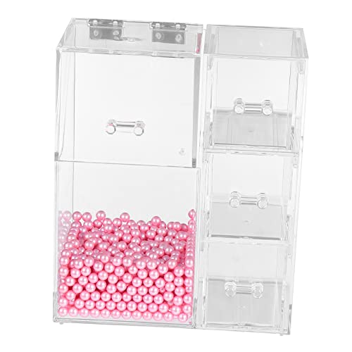 CRILSTYLEO Make-up-Pinsel-Aufbewahrungsrohrdeckel mit Perlendekor tragbarer Kosmetik-Organizer Schreibtisch-Aufbewahrungskoffer CRILSTYLEO Make-up-Pinsel-Aufbewahrungsrohrdeckel mit Perlendekor tragbarer Kosmetik-Organizer Schreibtisch-Aufbewahrungskoffer von CRILSTYLEO