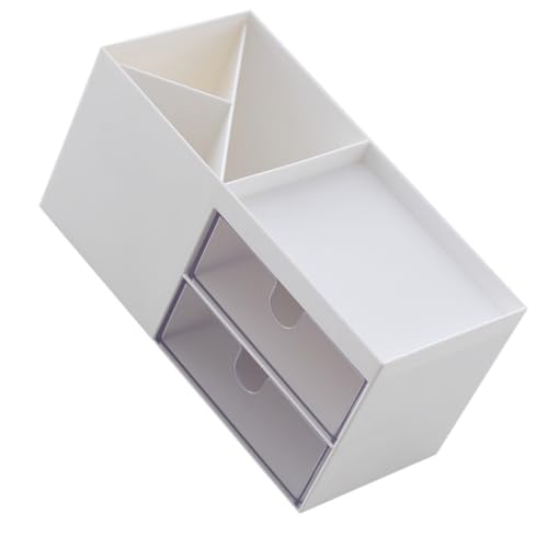 CRILSTYLEO Praktischer Make-up- Aus Kunststoff Mit 2 Schubladen Schmuckschatulle Für Den Schreibtisch Weißer Haushalts-make-up-organizer Für Kosmetik CRILSTYLEO Praktischer Make-up- Aus Kunststoff Mit 2 Schubladen Schmuckschatulle Für Den Schreibtisch Weißer Haushalts-make-up-organizer Für Kosmetik von CRILSTYLEO