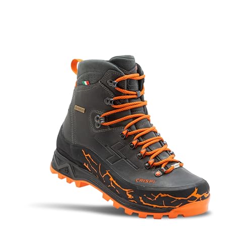 CRISPI Nevada Legend GTX 50th Anniversary, Herren-Jagdschuh Limited Edition, Schwarz und Orange, 42 EU von CRISPI