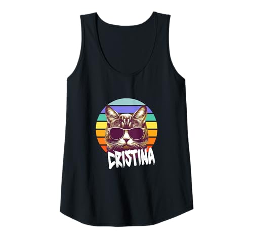 Damen CRISTINA - Schöner Mädchen Name mit lustiger Katze Tank Top Damen CRISTINA - Schöner Mädchen Name mit lustiger Katze Tank Top von CRISTINA Tochter Enkel Geburtstag Geschenkideen