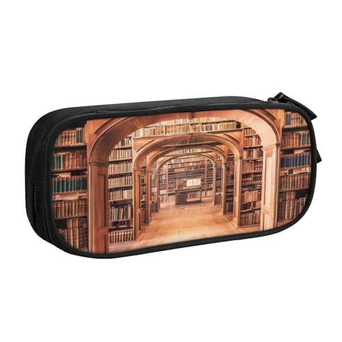 CRJSYCBYB Bibliotheks-Bücherregal, bedrucktes Federmäppchen, Doppel-Federmäppchen, großes Fassungsvermögen, Reißverschluss, Schreibwar, Schwarz , Einheitsgröße, Münzfach CRJSYCBYB Bibliotheks-Bücherregal, bedrucktes Federmäppchen, Doppel-Federmäppchen, großes Fassungsvermögen, Reißverschluss, Schreibwar, Schwarz , Einheitsgröße, Münzfach von CRJSYCBYB