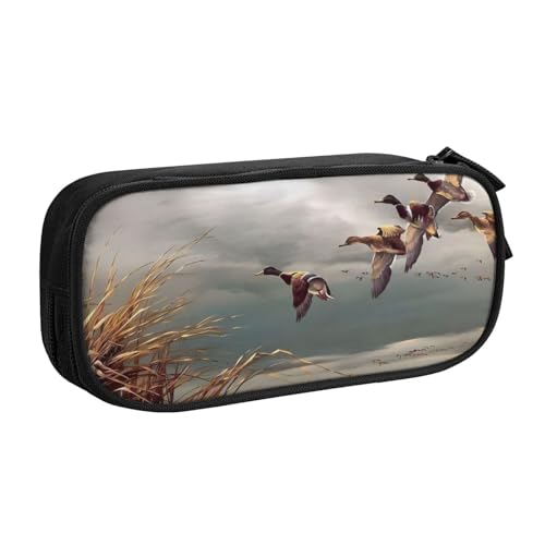 CRJSYCBYB Federmäppchen, Motiv: Jagd, fliegende Wildenten, doppeltes Federmäppchen, großes Fassungsvermögen, Reißverschluss, Schreibwarenetui, Schwarz , Einheitsgröße, Münzfach CRJSYCBYB Federmäppchen, Motiv: Jagd, fliegende Wildenten, doppeltes Federmäppchen, großes Fassungsvermögen, Reißverschluss, Schreibwarenetui, Schwarz , Einheitsgröße, Münzfach von CRJSYCBYB