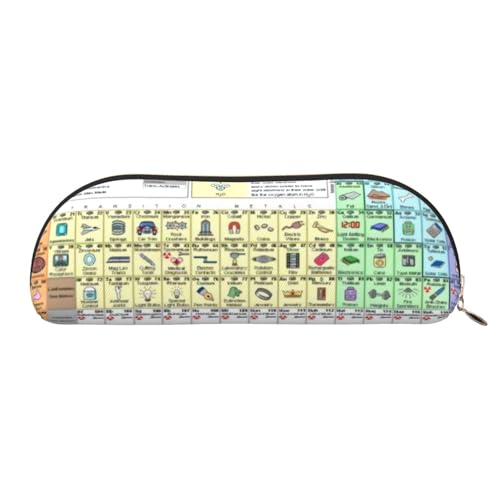 CRJSYCBYB Federmäppchen aus Leder mit Periodensystem der Elemente, Schreibwarenbeutel, gold, Einheitsgröße, Münzfach CRJSYCBYB Federmäppchen aus Leder mit Periodensystem der Elemente, Schreibwarenbeutel, gold, Einheitsgröße, Münzfach von CRJSYCBYB