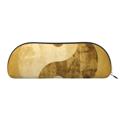 CRJSYCBYB Federmäppchen aus Leder mit Yin-Yang-Symbol, Schreibwarenbeutel, gold, Einheitsgröße, Münzfach CRJSYCBYB Federmäppchen aus Leder mit Yin-Yang-Symbol, Schreibwarenbeutel, gold, Einheitsgröße, Münzfach von CRJSYCBYB