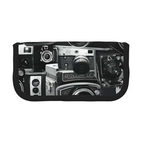 CRJSYCBYB Federmäppchen aus bedrucktem Segeltuch, Retro-Kamera-Kollektion, Schreibwaren-Organizer, tragbares Federmäppchen, Schwarz , Einheitsgröße, Münzfach CRJSYCBYB Federmäppchen aus bedrucktem Segeltuch, Retro-Kamera-Kollektion, Schreibwaren-Organizer, tragbares Federmäppchen, Schwarz , Einheitsgröße, Münzfach von CRJSYCBYB