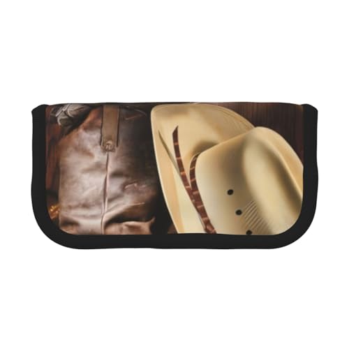 CRJSYCBYB Federmäppchen mit Cowboyhut, Westernstiefel, bedrucktes Leinen-Federmäppchen, Schreibwaren-Organizer, tragbares Federmäppchen, Schwarz , Einheitsgröße, Münzfach CRJSYCBYB Federmäppchen mit Cowboyhut, Westernstiefel, bedrucktes Leinen-Federmäppchen, Schreibwaren-Organizer, tragbares Federmäppchen, Schwarz , Einheitsgröße, Münzfach von CRJSYCBYB