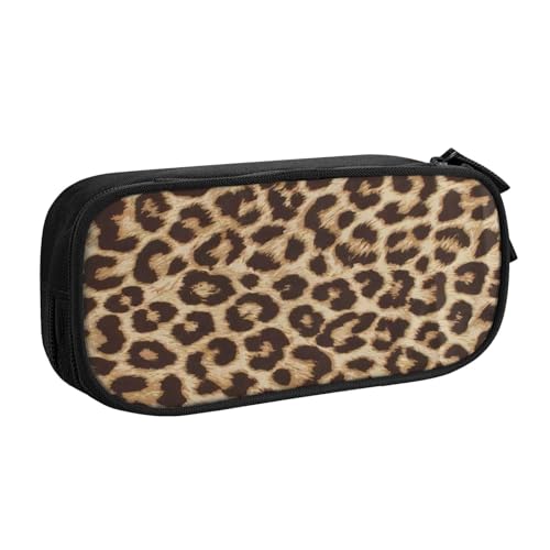 CRJSYCBYB Federmäppchen mit Leopardenmuster, doppeltes Federmäppchen, großes Fassungsvermögen, Reißverschluss, Schreibwarenetui, Schwarz , Einheitsgröße, Münzfach CRJSYCBYB Federmäppchen mit Leopardenmuster, doppeltes Federmäppchen, großes Fassungsvermögen, Reißverschluss, Schreibwarenetui, Schwarz , Einheitsgröße, Münzfach von CRJSYCBYB