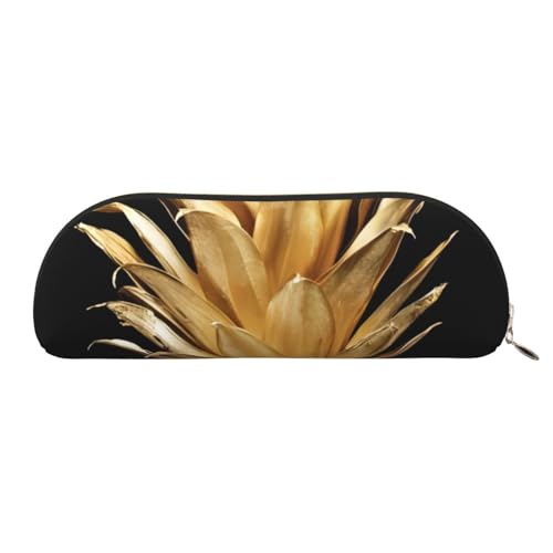 CRJSYCBYB Federmäppchen mit goldenem Ananas-Aufdruck, Leder-Federmäppchen, Schreibwarentasche, gold, Einheitsgröße, Münzfach CRJSYCBYB Federmäppchen mit goldenem Ananas-Aufdruck, Leder-Federmäppchen, Schreibwarentasche, gold, Einheitsgröße, Münzfach von CRJSYCBYB