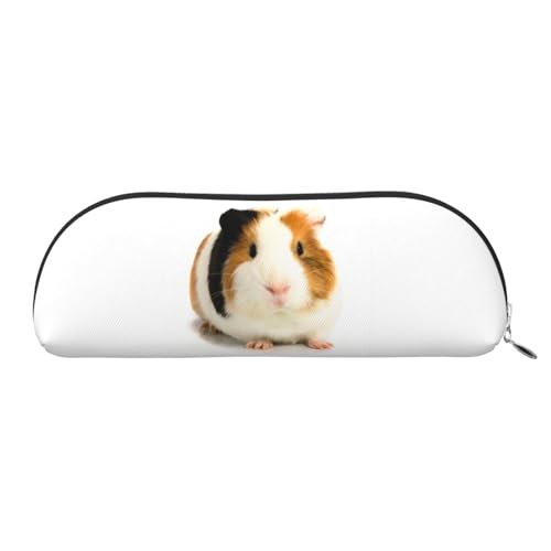 CRJSYCBYB Federmäppchen mit niedlichem Meerschweinchen-Motiv, aus Leder, Federmäppchen für Schreibwaren, silber, Einheitsgröße, Münzfach CRJSYCBYB Federmäppchen mit niedlichem Meerschweinchen-Motiv, aus Leder, Federmäppchen für Schreibwaren, silber, Einheitsgröße, Münzfach von CRJSYCBYB