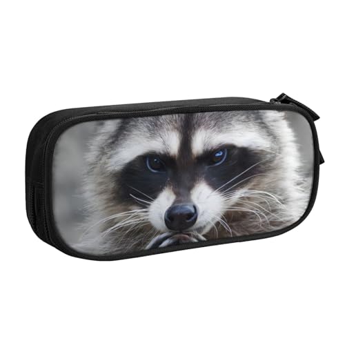 CRJSYCBYB Federmäppchen mit niedlichem Waschbär-Motiv, doppeltes Federmäppchen, großes Fassungsvermögen, Reißverschluss, Schreibwarenetui, Schwarz , Einheitsgröße, Münzfach CRJSYCBYB Federmäppchen mit niedlichem Waschbär-Motiv, doppeltes Federmäppchen, großes Fassungsvermögen, Reißverschluss, Schreibwarenetui, Schwarz , Einheitsgröße, Münzfach von CRJSYCBYB
