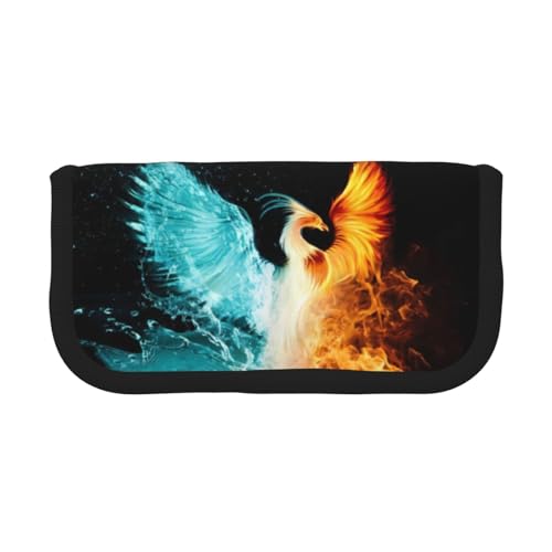 CRJSYCBYB Fire and Water Phoenix bedrucktes Federmäppchen aus Segeltuch, Schreibwaren-Organizer, tragbares Federmäppchen, Schwarz , Einheitsgröße, Münzfach CRJSYCBYB Fire and Water Phoenix bedrucktes Federmäppchen aus Segeltuch, Schreibwaren-Organizer, tragbares Federmäppchen, Schwarz , Einheitsgröße, Münzfach von CRJSYCBYB