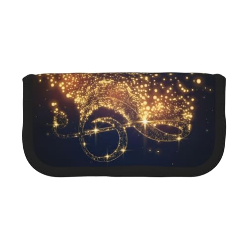 CRJSYCBYB Goldene Musiknoten mit gefallenem glänzendem Stern bedrucktes Leinen-Federmäppchen Schreibwaren-Organizer, tragbares Federmäppchen, Schwarz , Einheitsgröße, Münztasche CRJSYCBYB Goldene Musiknoten mit gefallenem glänzendem Stern bedrucktes Leinen-Federmäppchen Schreibwaren-Organizer, tragbares Federmäppchen, Schwarz , Einheitsgröße, Münztasche von CRJSYCBYB