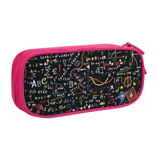 CRJSYCBYB Math Formula Federmäppchen, doppeltes Federmäppchen, großes Fassungsvermögen, Reißverschluss, Schreibwarenetui, rose, Einheitsgröße, Münzfach CRJSYCBYB Math Formula Federmäppchen, doppeltes Federmäppchen, großes Fassungsvermögen, Reißverschluss, Schreibwarenetui, rose, Einheitsgröße, Münzfach von CRJSYCBYB