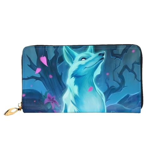 CRJSYCBYB Moderne Libellen-bedruckte Leder-Geldbörse, echtes Leder, Clutch, tragbare Reisetasche, Magic Blue Fox, Einheitsgröße CRJSYCBYB Moderne Libellen-bedruckte Leder-Geldbörse, echtes Leder, Clutch, tragbare Reisetasche, Magic Blue Fox, Einheitsgröße von CRJSYCBYB