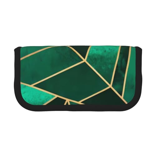 CRJSYCBYB Schwarzes und goldenes Federmäppchen aus Segeltuch, geometrisches Muster, Schreibwaren-Organizer, tragbares Federmäppchen, Schwarz , Einheitsgröße, Münzfach CRJSYCBYB Schwarzes und goldenes Federmäppchen aus Segeltuch, geometrisches Muster, Schreibwaren-Organizer, tragbares Federmäppchen, Schwarz , Einheitsgröße, Münzfach von CRJSYCBYB