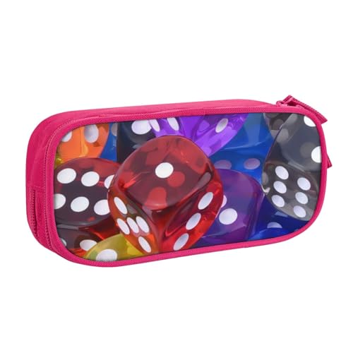 CRJSYCBYB Spielwürfel-Set, bedrucktes Federmäppchen, Doppel-Federmäppchen, großes Fassungsvermögen, Reißverschluss, Schreibwarenetui, rose, Einheitsgröße, Münzfach CRJSYCBYB Spielwürfel-Set, bedrucktes Federmäppchen, Doppel-Federmäppchen, großes Fassungsvermögen, Reißverschluss, Schreibwarenetui, rose, Einheitsgröße, Münzfach von CRJSYCBYB