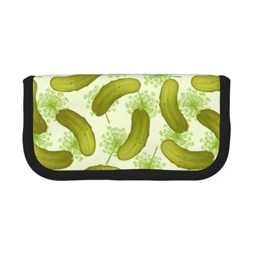 CRJSYCBYB Sushi Dill Pickles bedrucktes Federmäppchen aus Segeltuch, Schreibwaren-Organizer, tragbares Federmäppchen, Schwarz , Einheitsgröße, Münzfach CRJSYCBYB Sushi Dill Pickles bedrucktes Federmäppchen aus Segeltuch, Schreibwaren-Organizer, tragbares Federmäppchen, Schwarz , Einheitsgröße, Münzfach von CRJSYCBYB