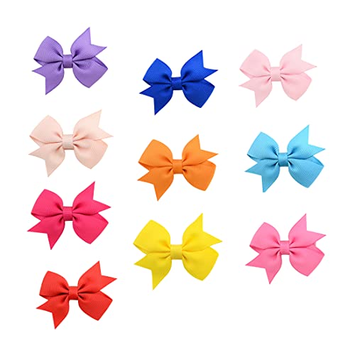10 Pcs Baby Mädchen Haarschleifen Krokodilklemmen Grosgrain Band Haarspangen Haarschmuck für Kinder Kleinkinder Kleinkinder von CRLLDPM