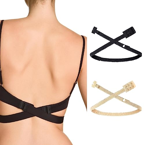 BH Konverter, 2 Pcs Cabrio-BH-Träger Low Back Bra Converter Damen verstellbare rückenfreie BH-Träger-Verlängerung für Party rückenfreies Kleid,BH-Träger Konverter Verstellbarer BH Extender von CRLLDPM