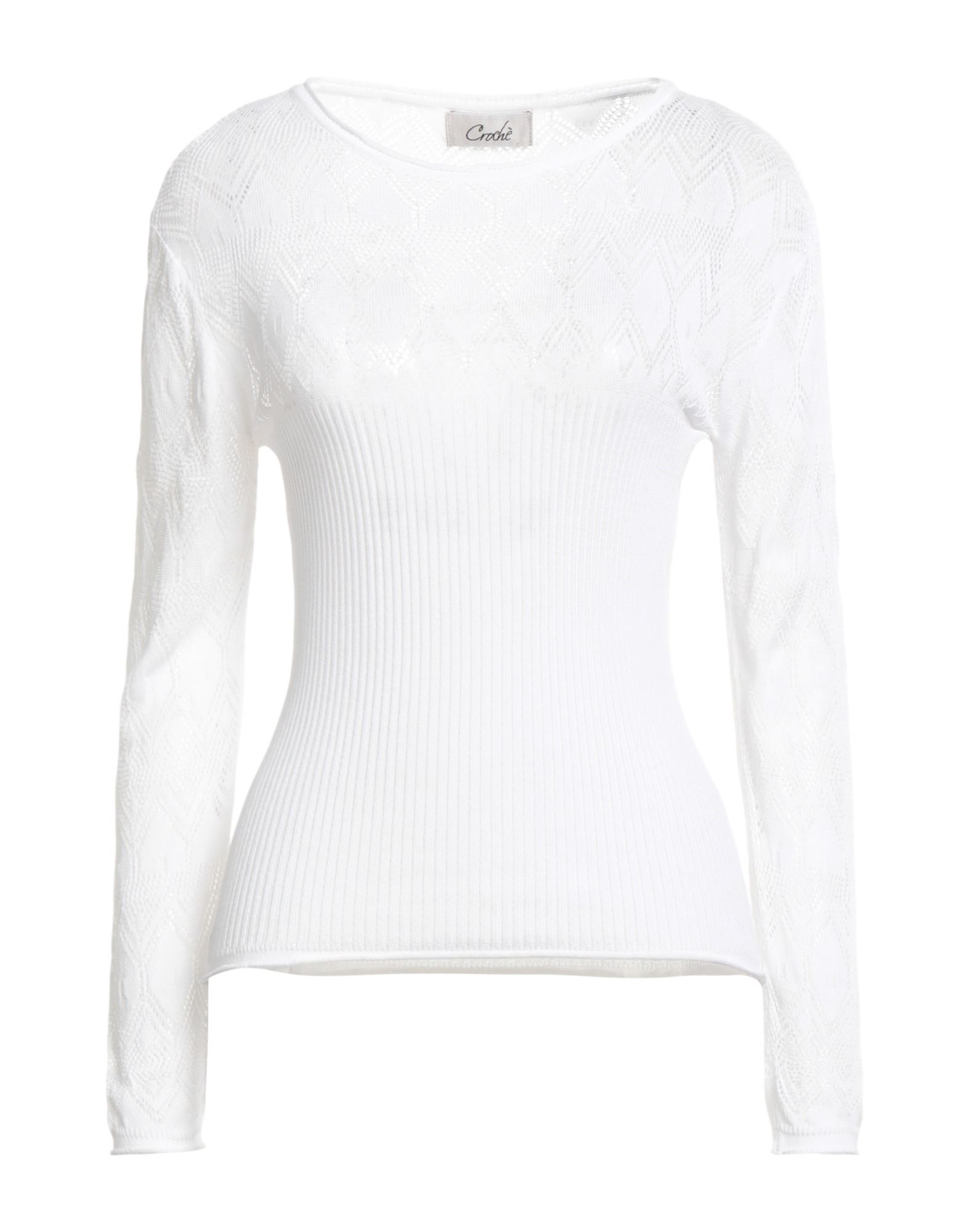CROCHÈ Pullover Damen Weiß CROCHÈ Pullover Damen Weiß von CROCHÈ