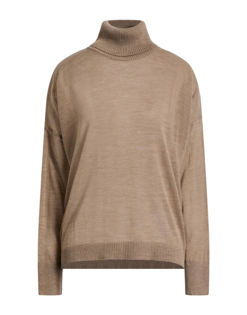 CROCHÈ Rollkragenpullover Damen Hellbraun von CROCHÈ