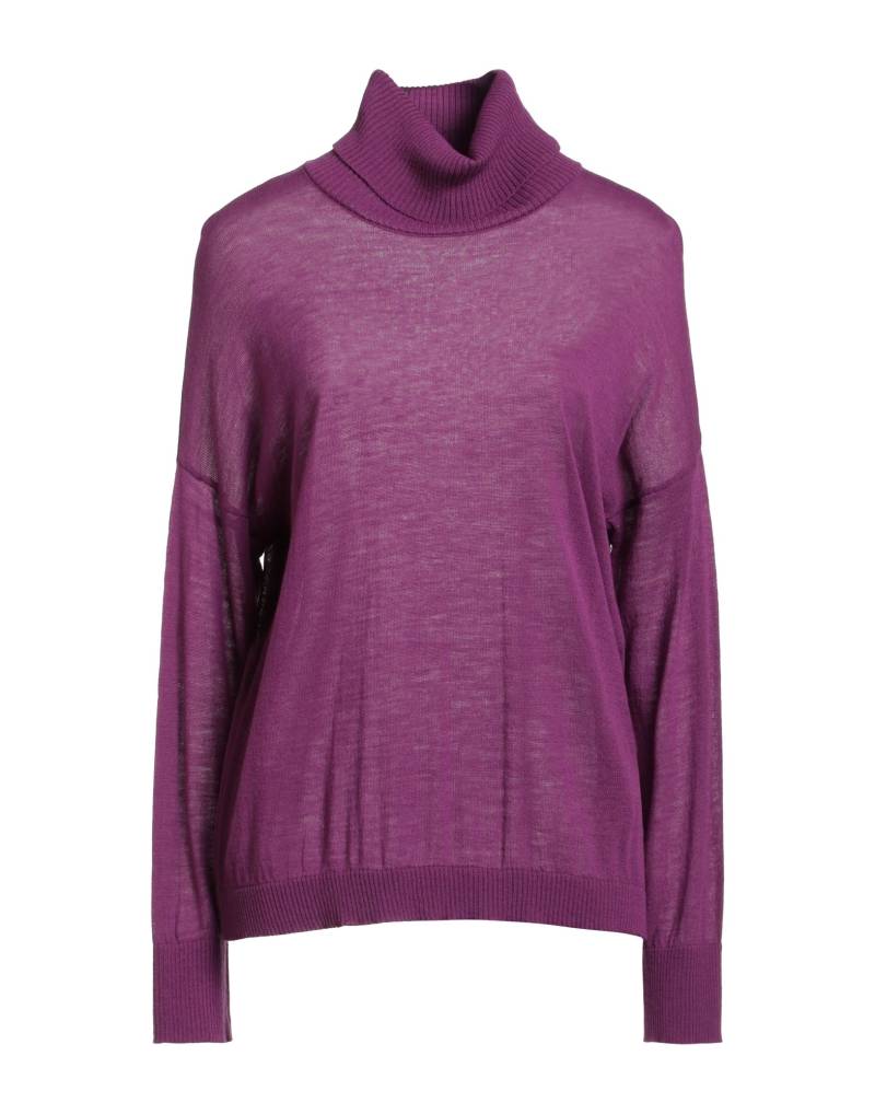 CROCHÈ Rollkragenpullover Damen Violett von CROCHÈ