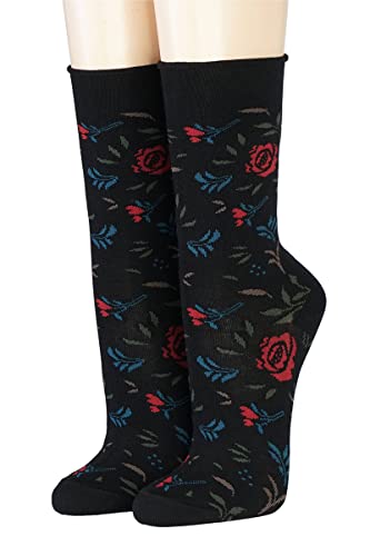 CRÖNERT Damen Socken mit Rollrand Pia 18822 Gr. 39-42, schwarz von CRÖNERT