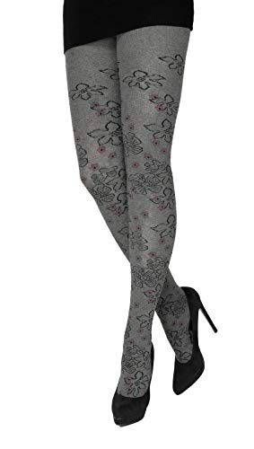 CRÖNERT Damen Strumpfhose Strickstrumpfhose extralang Luccas Blumenwiese 72424 (42/44, mittelgrau 2682) von CRÖNERT