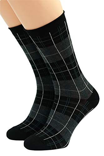 CRÖNERT Herrensocken Longsocks mit Rollrand Scotland 27601 schwarz(43-46) von CRÖNERT