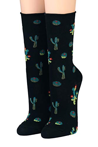 CRÖNERT Longsocks, Söckchen mit Rollrand Kaktus Dornröschen 18321 schwarz(35-38) von CRÖNERT