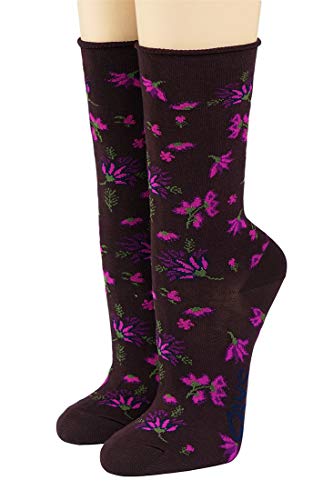 CRÖNERT Longsocks Damen Söckchen Blossoms blown with the wind 18605 bordeaux(35-38) von CRÖNERT