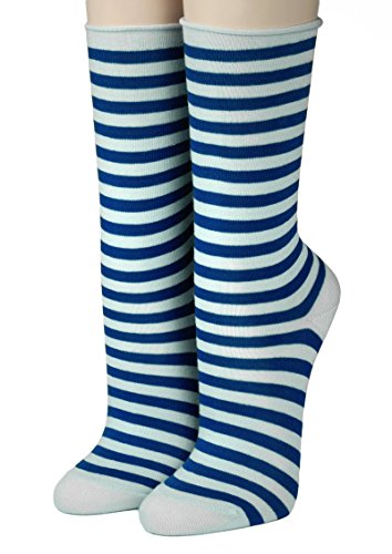 Crönert Socken Longsocks Söckchen im Design Kieler Ringel Socken 18808 (35/38, blau-grau 1711) von Crönert