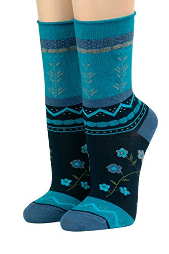 CRÖNERT Socken Longsocks mit Rollrand Design Laura 18420 (39/42, marine 1920) von CRÖNERT