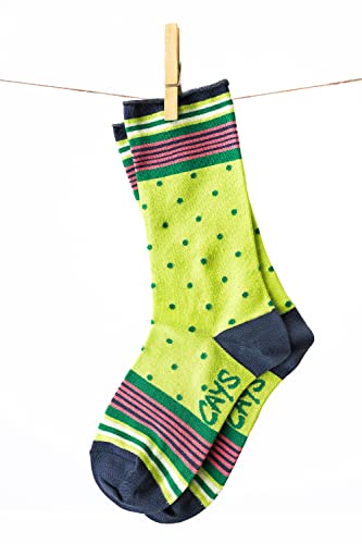 Crönert Longsocks Dots Größe 35, Farbe Kobalt-Grün von CRÖNERT