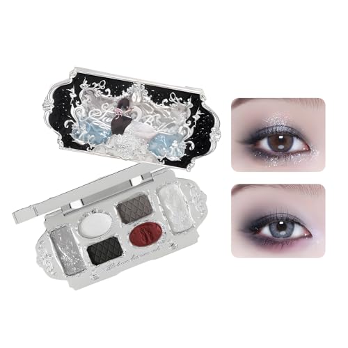 Neue Swan Ballet Lidschatten Zarte Matte Glow Shimmer Wasserdicht 6 Farbe Glitter Lidschatten Palette Schönheit Kosmetik /1096 (Color : C02) von CROKZ