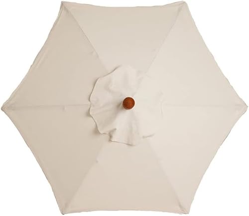 Plane wasserdicht, Sonnenschirm-Regenschirmstoff-Wartungsersatz, Außenpergola, Regenschirmplane, Pergola-Stoffdach, Oberfläche eines Regenschirm-Ersatzes/271 (Color : Creamy-White, Size : 2 Meters 6 von CROKZ