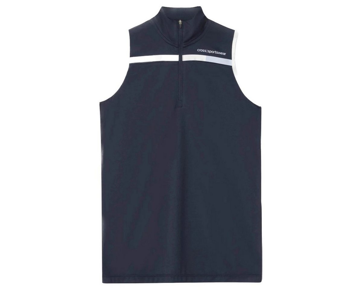 CROSS Poloshirt Cross Ladies Caddy Polo Sleeveless Dunkelblau von CROSS