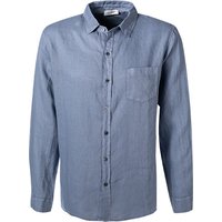 CROSSLEY Herren Hemd blau Leinen von CROSSLEY