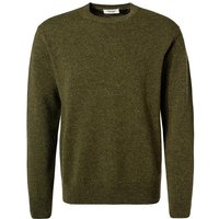 CROSSLEY Herren Pullover grün Schurwolle unifarben von CROSSLEY