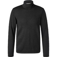 CROSSLEY Herren Rollkragenpullover grau Schurwolle unifarben von CROSSLEY