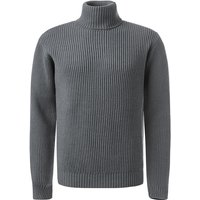 CROSSLEY Herren Rollkragenpullover grau Wolle unifarben von CROSSLEY