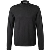 CROSSLEY Herren Stehkragenpullover schwarz Wolle unifarben von CROSSLEY