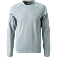 CROSSLEY Herren Sweatshirt grau Baumwolle unifarben von CROSSLEY