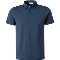 CROSSLEY Herren Polo-Shirt blau Baumwoll-Jersey von CROSSLEY