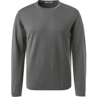 CROSSLEY Herren Pullover grau Wolle unifarben von CROSSLEY