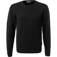 CROSSLEY Herren Pullover grau Schurwolle unifarben von CROSSLEY