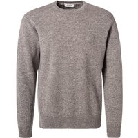 CROSSLEY Herren Pullover grau Schurwolle unifarben von CROSSLEY